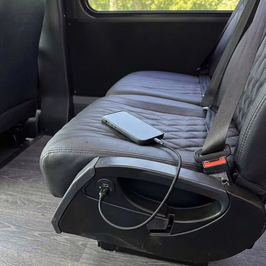 fishers 20 passenger minibus usb charging