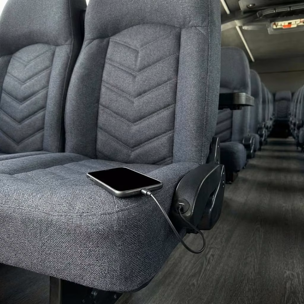 fishers 25 passenger minibus usb charging