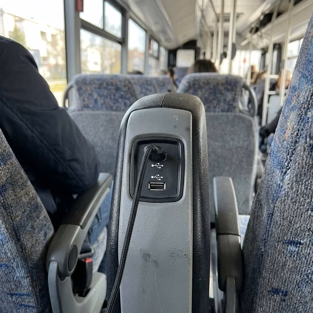 fishers 28 passenger minibus usb charging