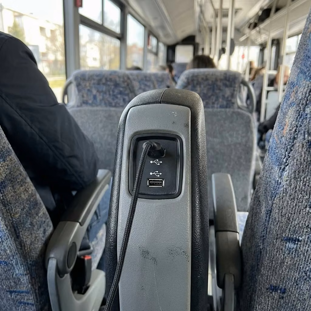 fishers 30 passenger minibus usb charging