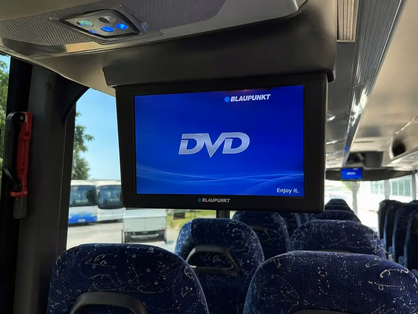 fishers 56 passenger charter bus tvs