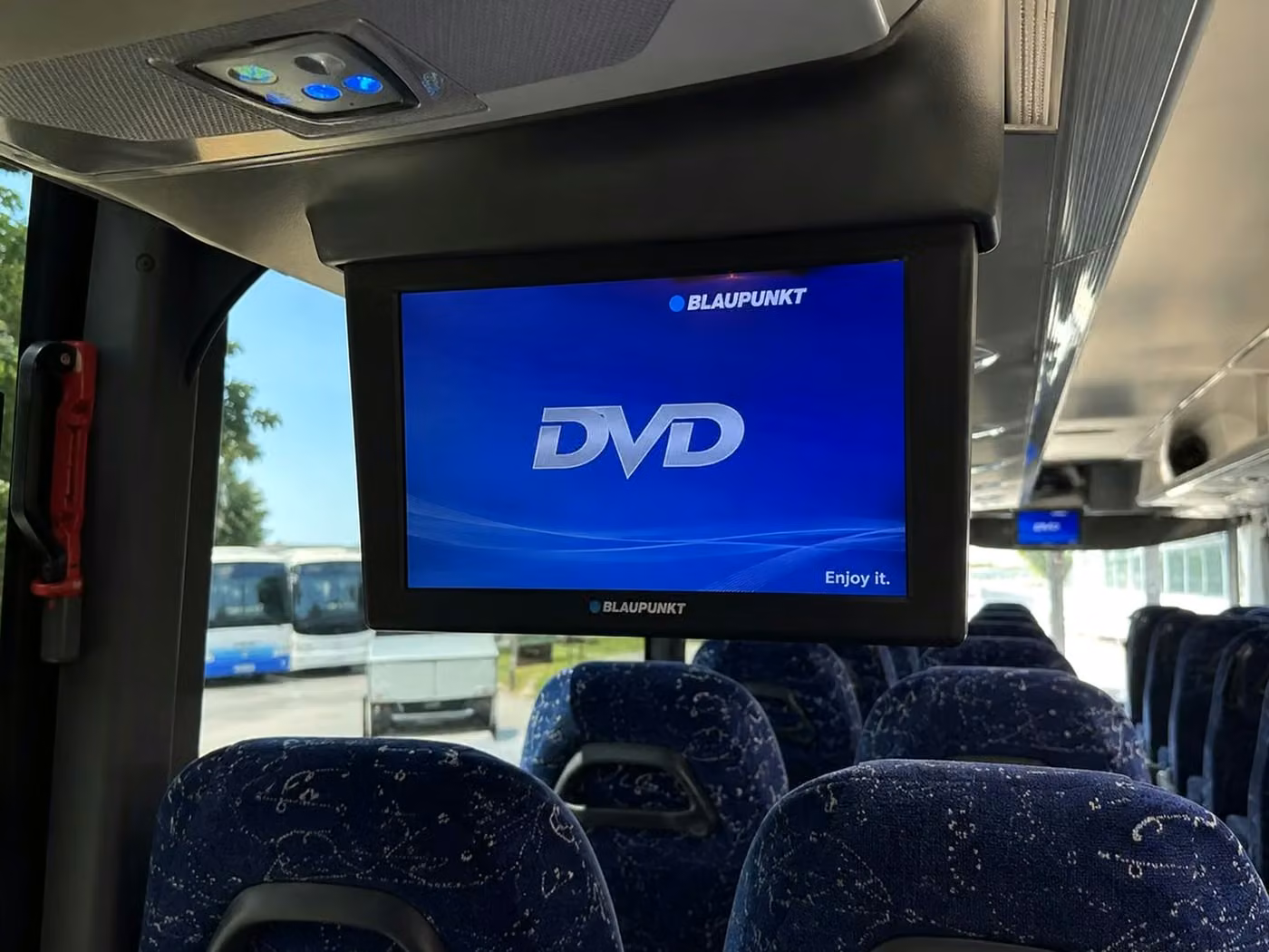 fishers charter bus tv monitors