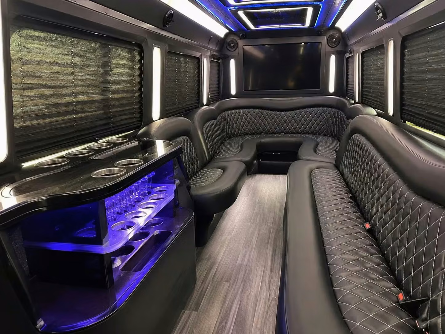 fishers party bus bar area