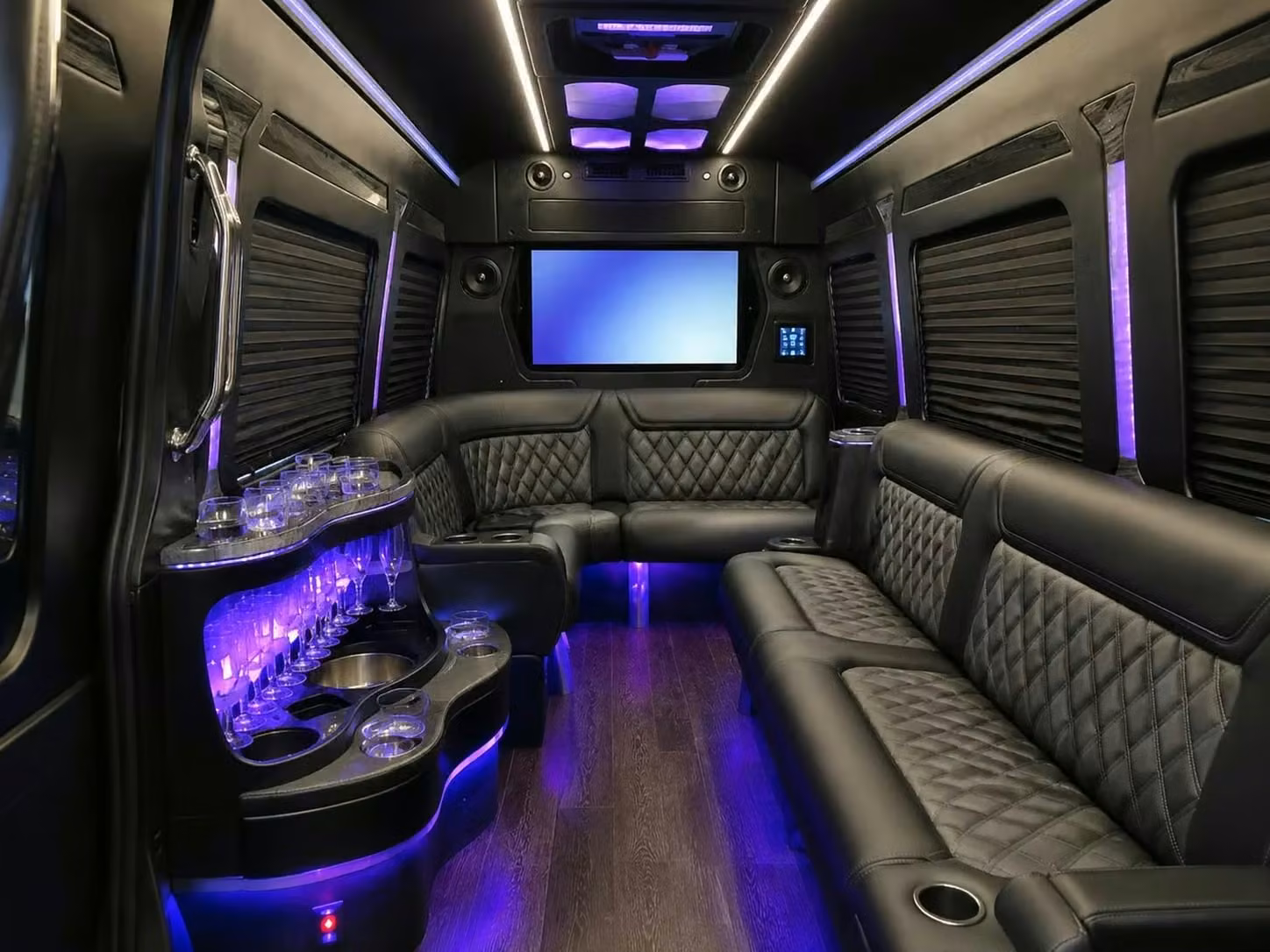 fishers party bus smart tvs