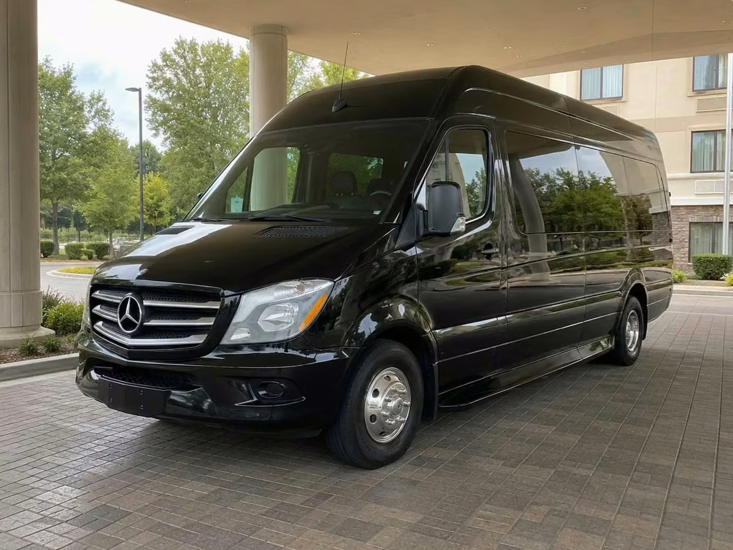fishers sprinter van rental with driver tinted windows