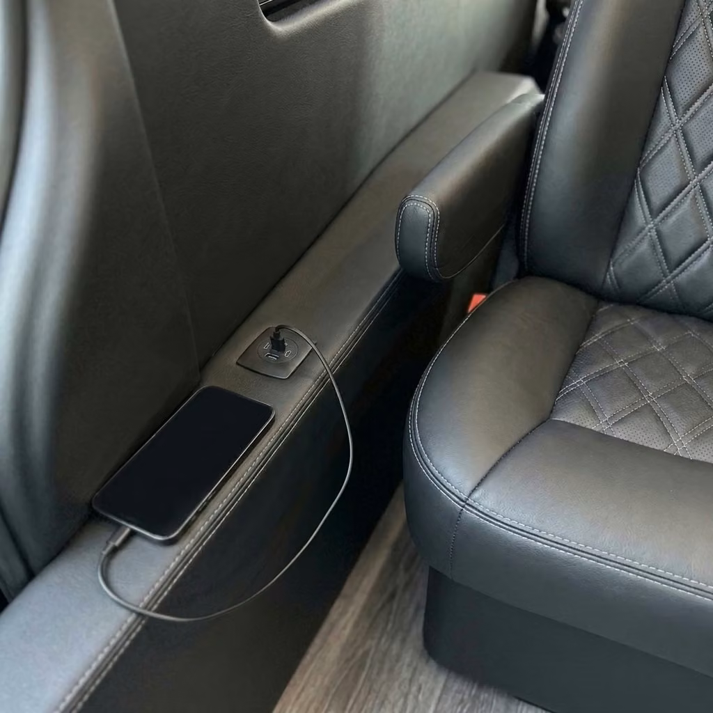 fishers sprinter van rental with driver usb charging