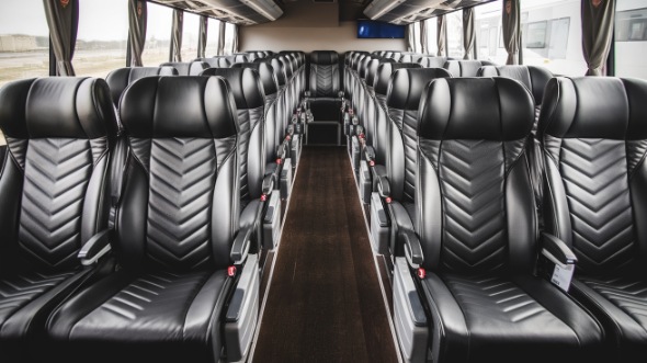 54 passenger charter bus inside noblesville