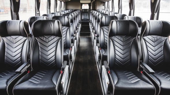 55 passenger charter bus inside noblesville