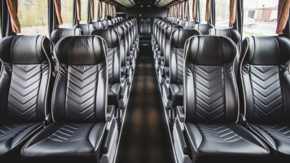 56 passenger charter bus inside fort wayne