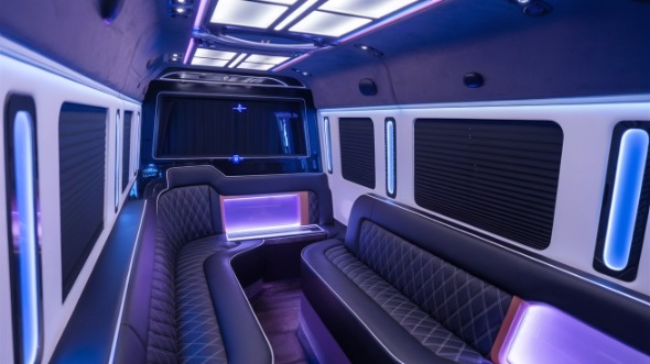 party bus rental interior bloomington